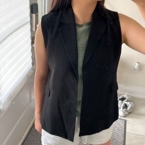 Theory Modern Suit Vest in Black, Women’s Size 4